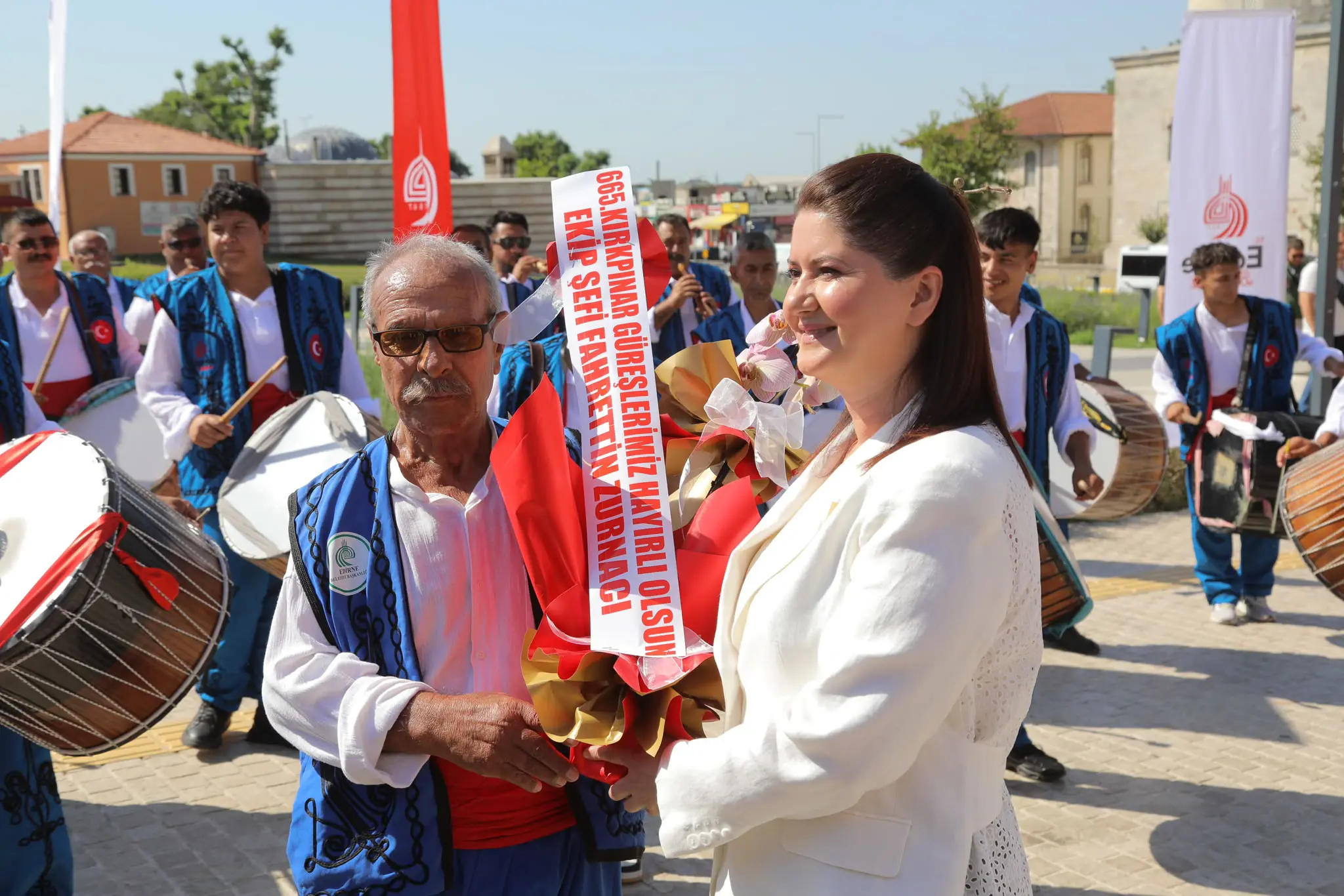 665. KIRKPINAR YAĞLI GÜREŞLERİ FESTİVALİ BAŞKAN KARŞILAMA TÖRENİYLE BAŞLADI galeri görseli